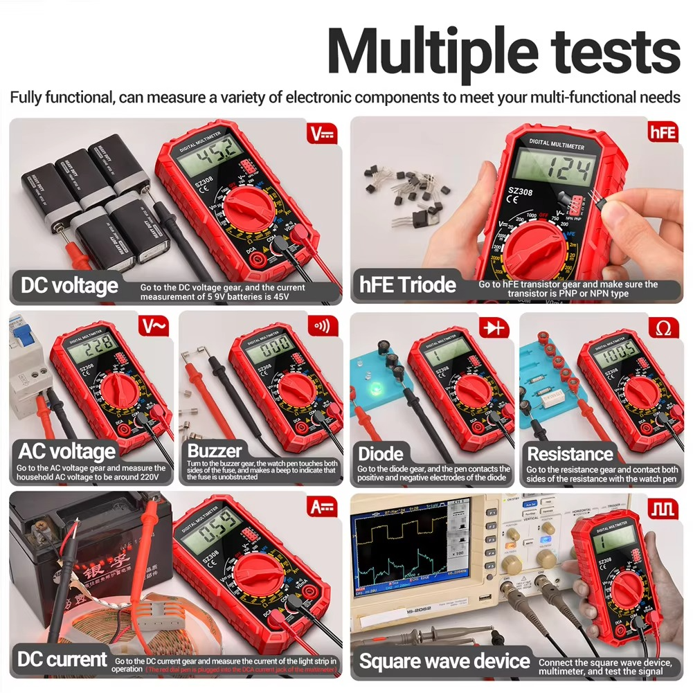 Precision Electrical Measurement Toolkit with Digital Display