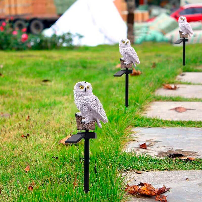 Solar Garden Light with Owl Design