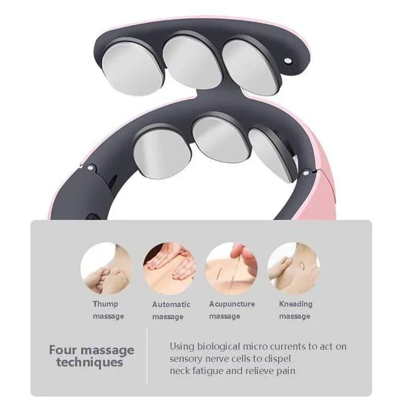 Ergonomic Neck Relaxer with Customizable Pulse Therapy