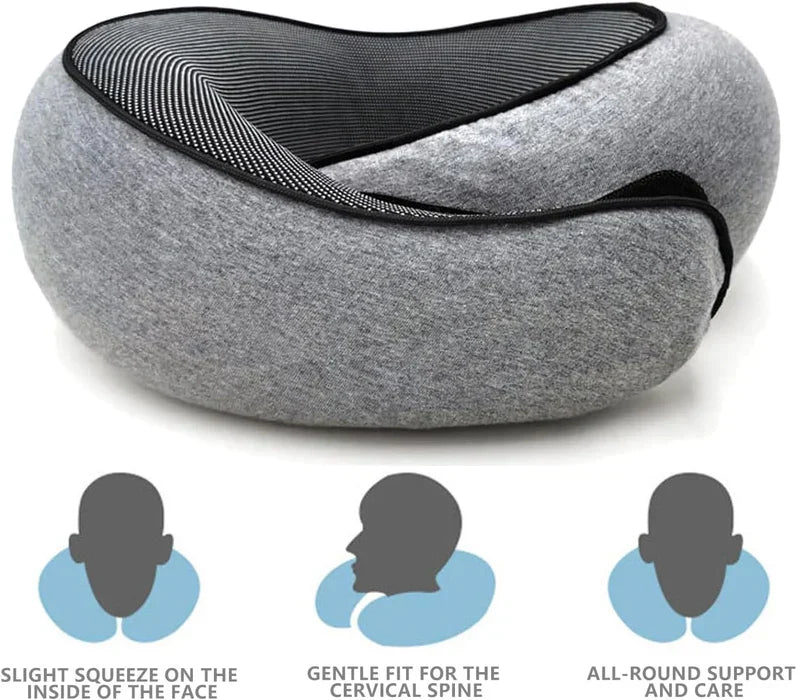 ComfortWave Travel Neck Pillow - Portable, Ergonomic Support