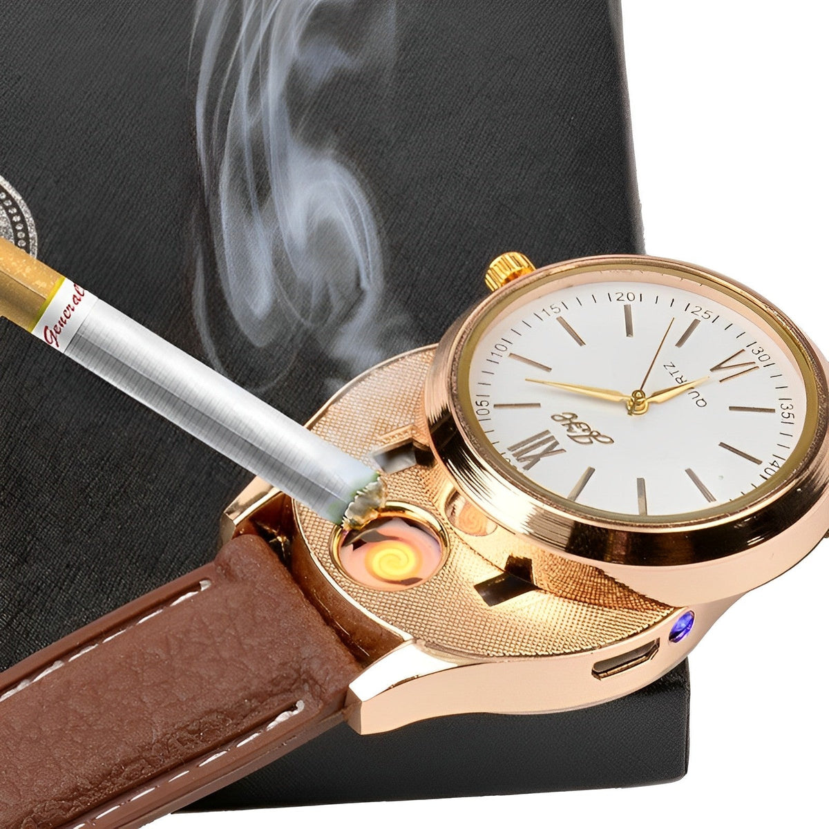 Stylish USB Rechargeable Lighter Watch for Everyday Use
