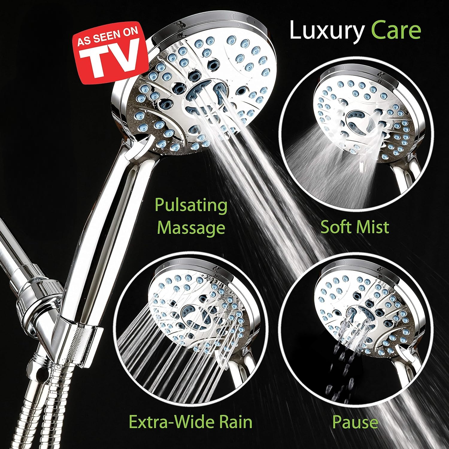 Versatile Handheld Shower System with Flexible Hose