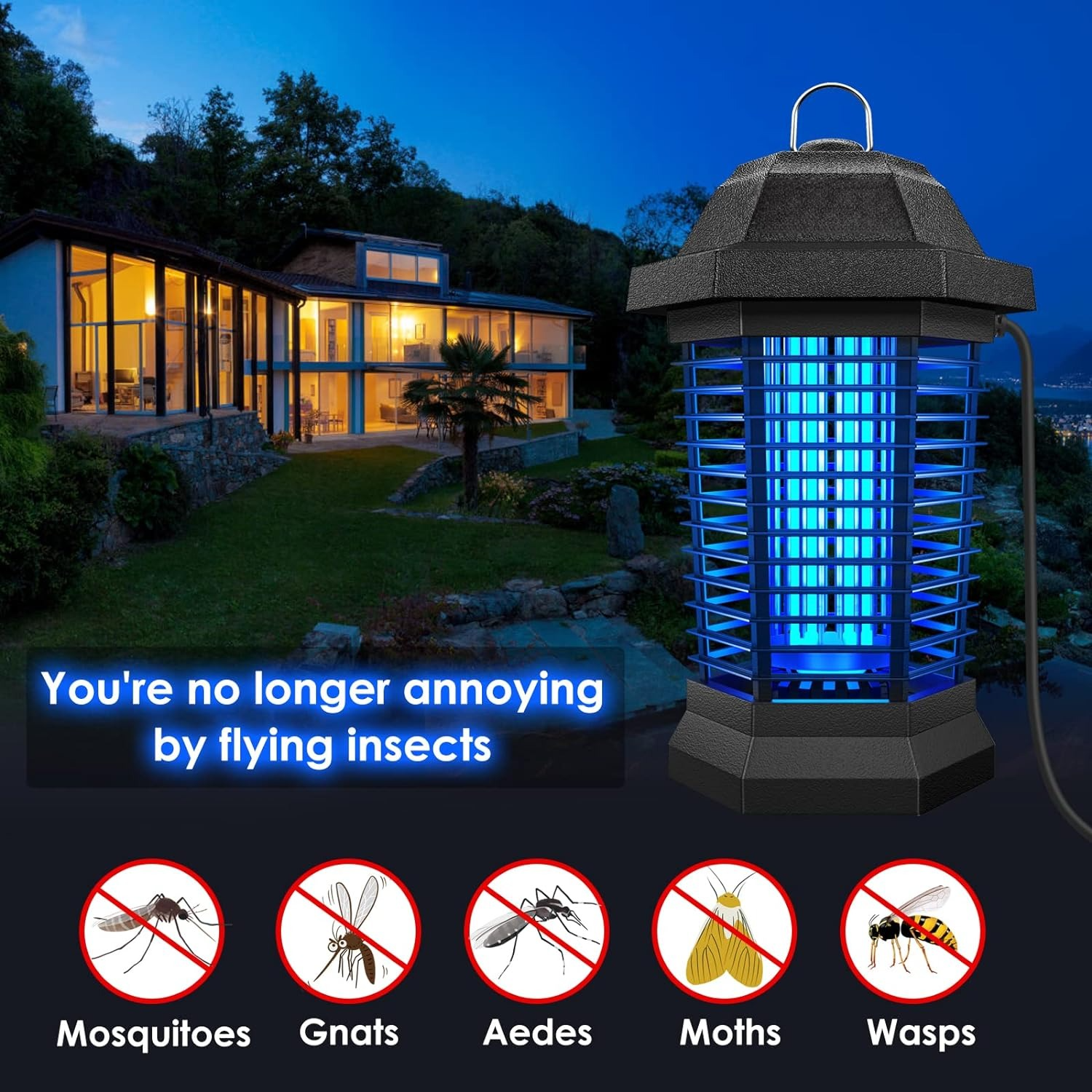 Powerful Insect Zapper Light for Home and Outdoor Use