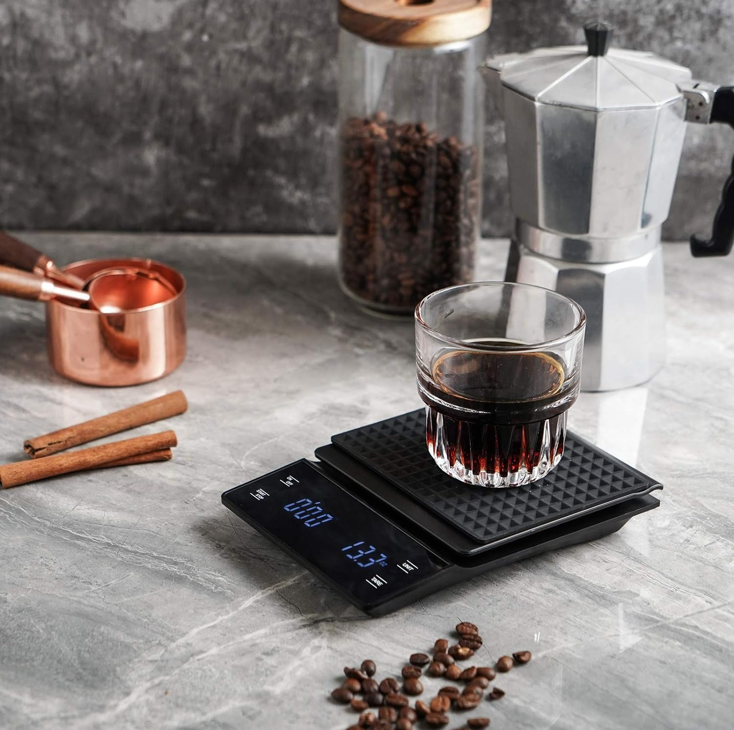 Precision Coffee Measurement Scale with Timer Function