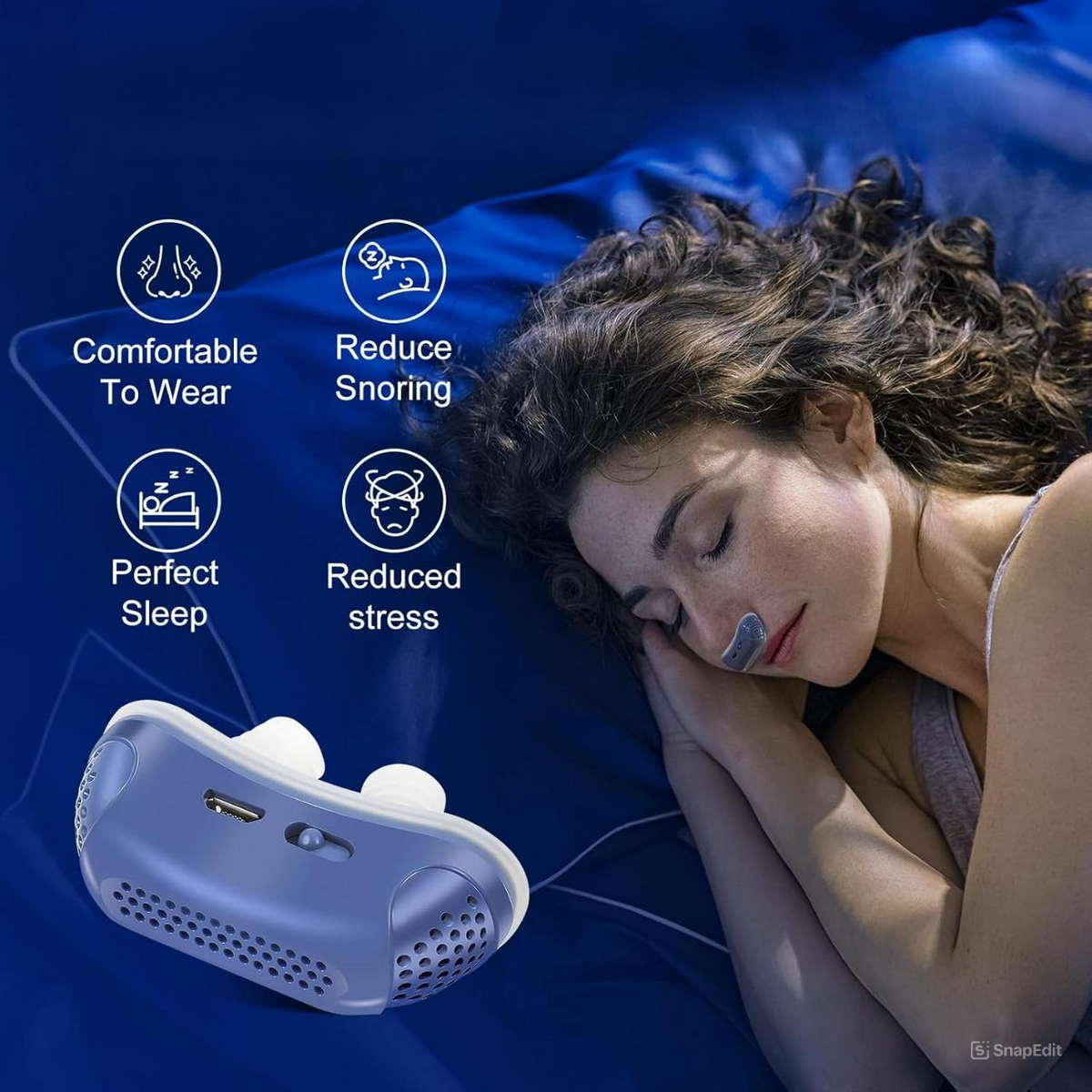 Compact Sleep Aid Device for Travel - No Masks or Hoses