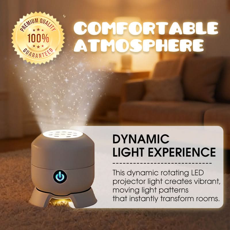 AuraSphere – Enchanting Rotating LED Projector for Your Space