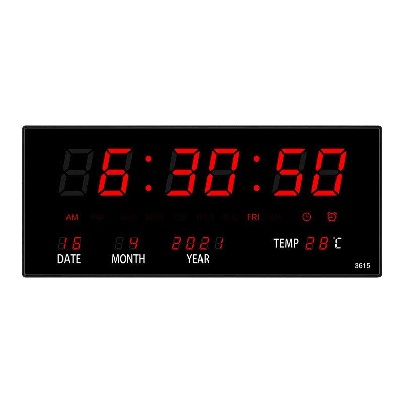 Mirror Finish LED Wall Clock – Modern Timepiece