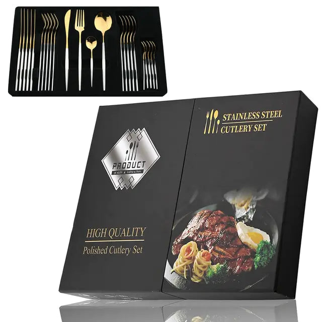 Stainless Steel Cutlery Set of 24 Pieces