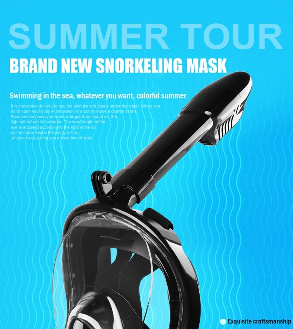 Panoramic Full Face Snorkel Mask for Ultimate Underwater Adventure
