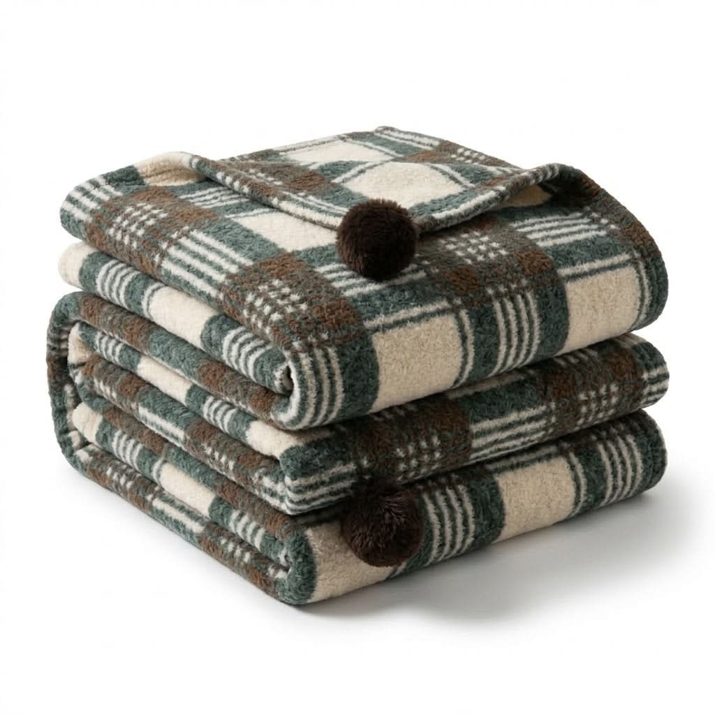 Arctic Charm – Stylish Plaid Throw for Cozy Spaces