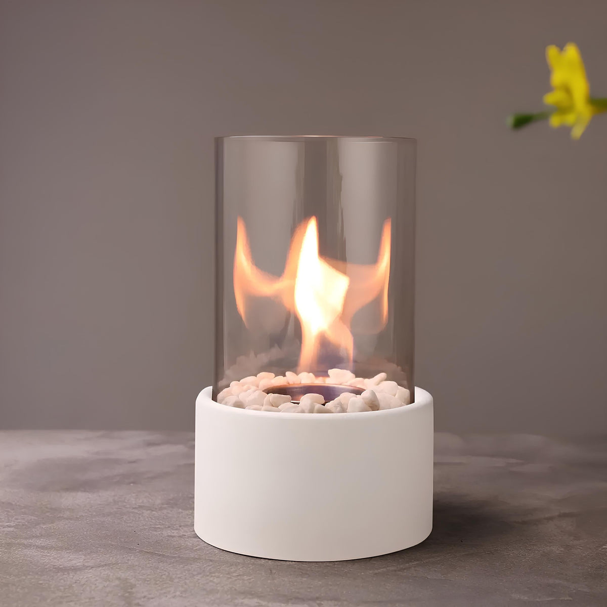 Traditional Oil Lantern with Exposed Flame
