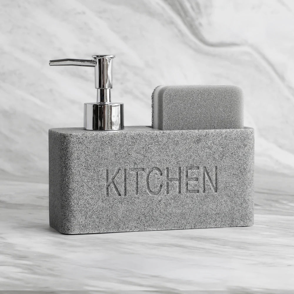 Elegant Resin Soap Dispenser with Textured Finish