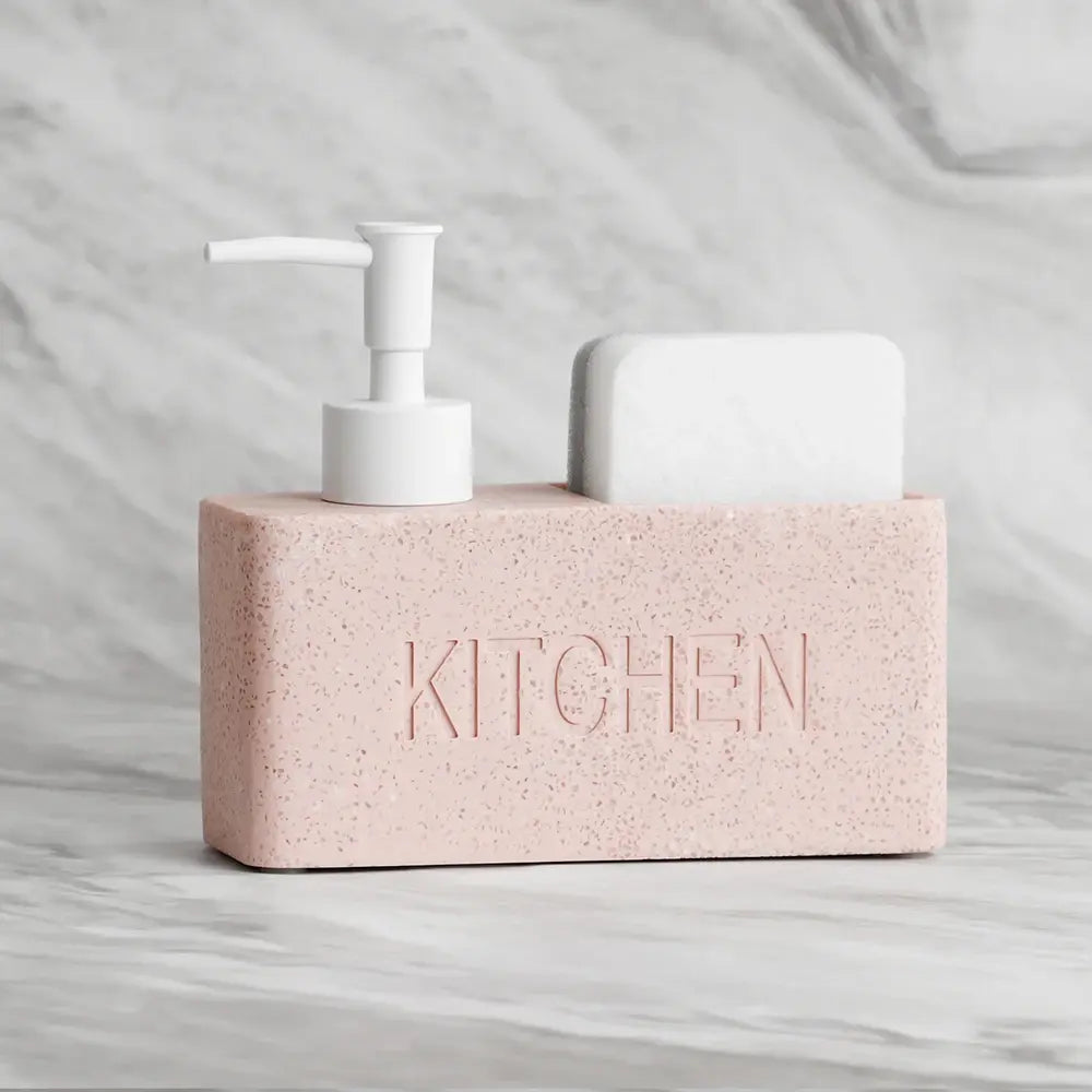 Elegant Resin Soap Dispenser with Textured Finish