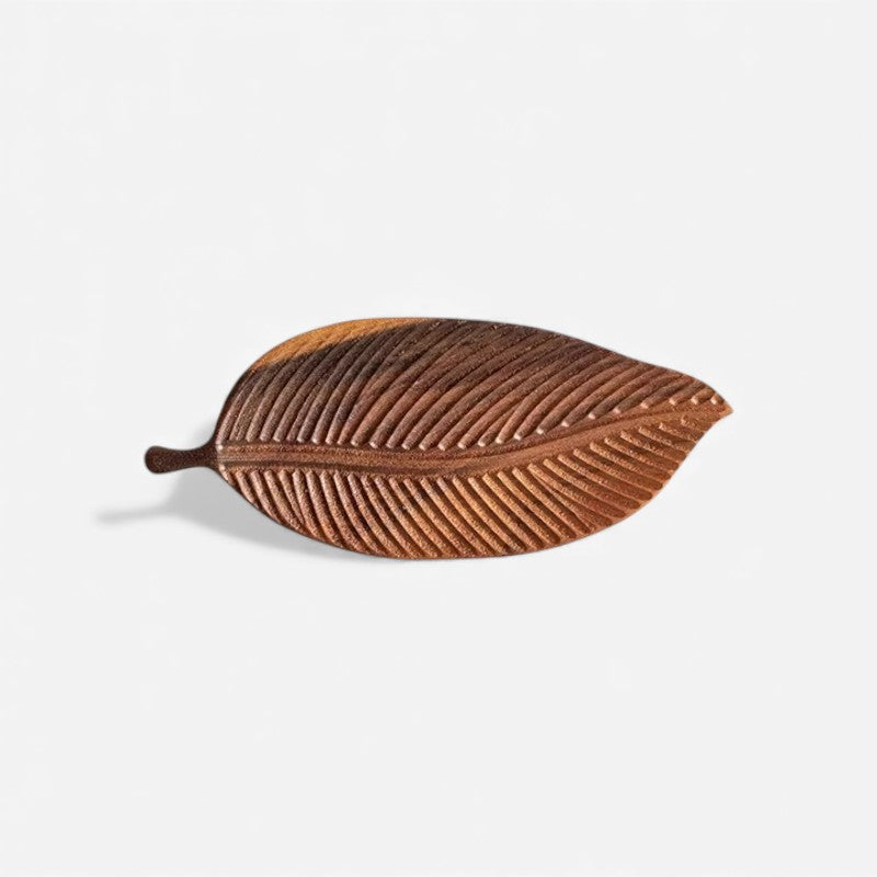 Nature-Inspired Leaf Serving Tray – Elegant Wood Design