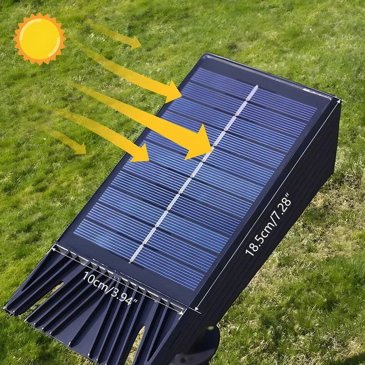 Solar-Powered Adjustable LED Spotlight for Outdoor Spaces