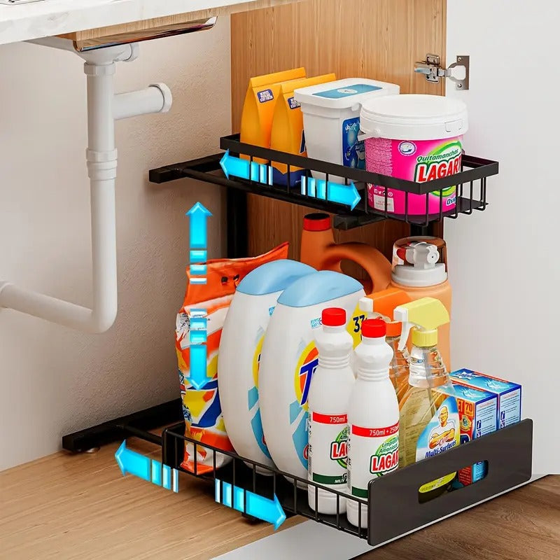 Dual-Tier Under-Sink Storage Solution