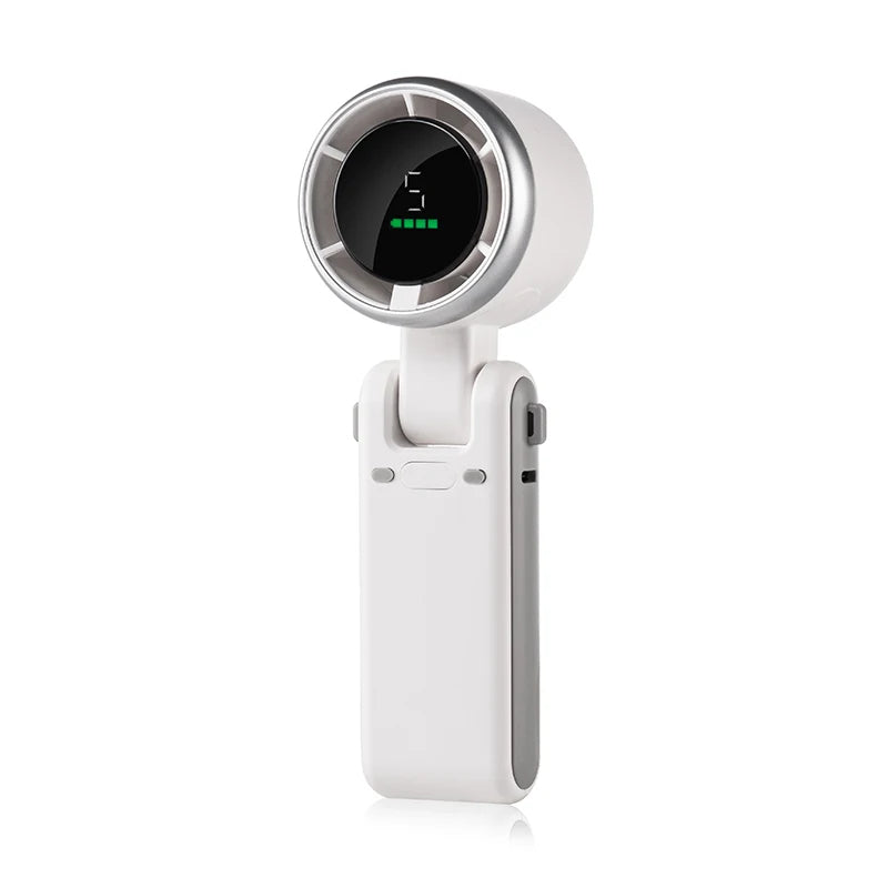 Compact Folding Fan with LCD Display for Ultimate Comfort