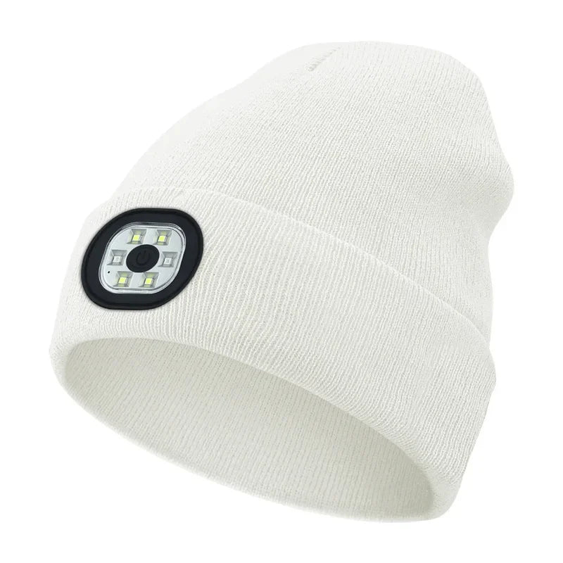Illuminated Winter Beanie with Rechargeable LED Lights