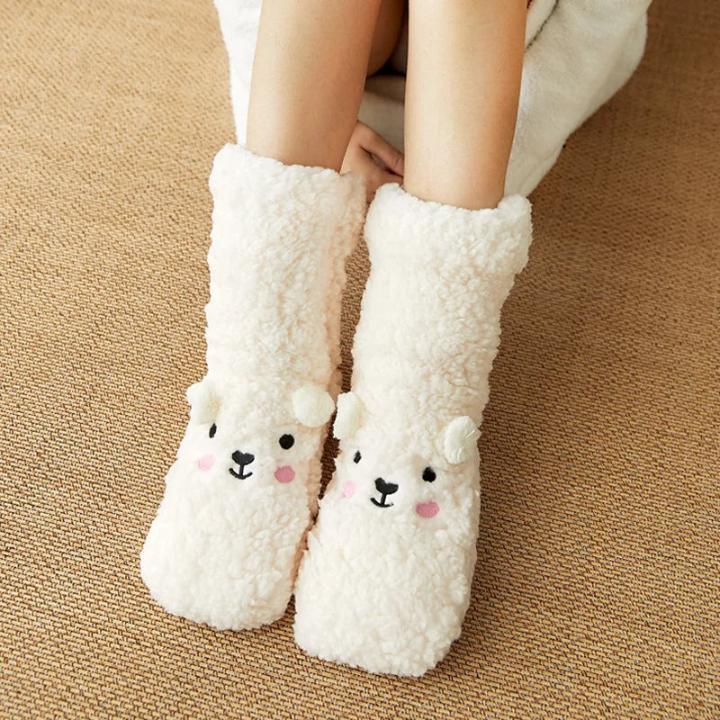 Cozy Critter Fleece Indoor Socks