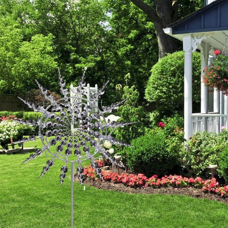 Elegant Metal Garden Spinner with Silent Motion
