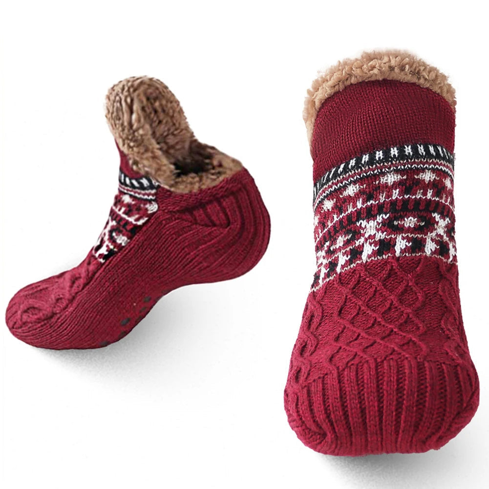 Cozy Knit Fleece-Lined Slipper Socks for Ultimate Comfort