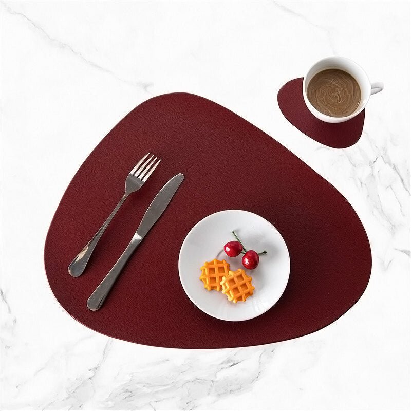 Set of Leather Placemats - Waterproof Table Mats