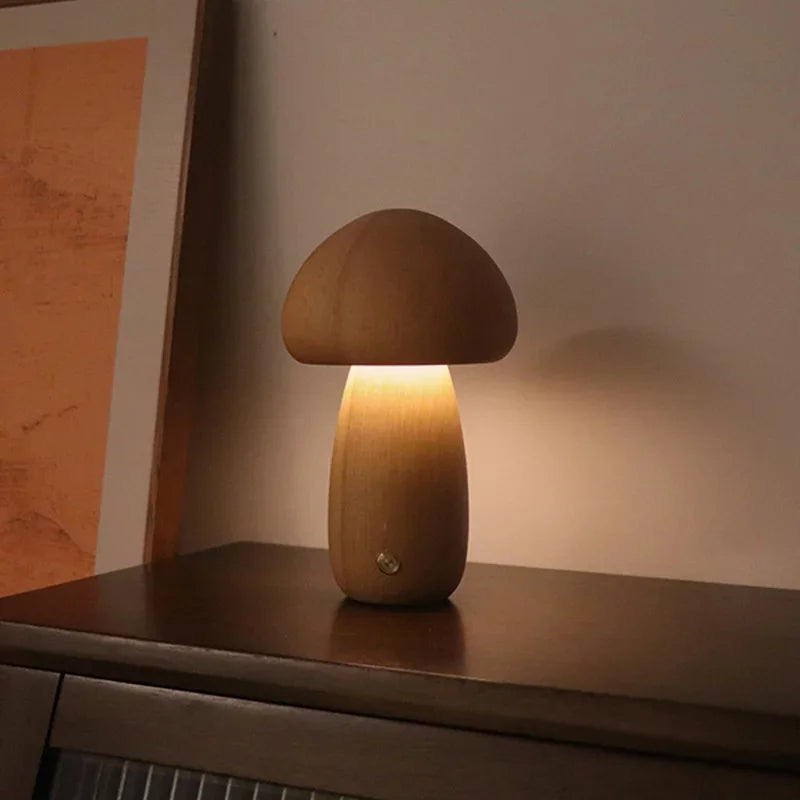 Charming Wooden Glow Lamp for Cozy Nights