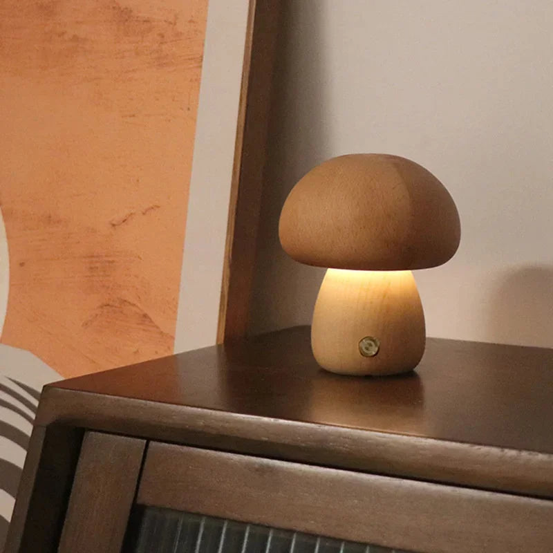 Charming Wooden Glow Lamp for Cozy Nights