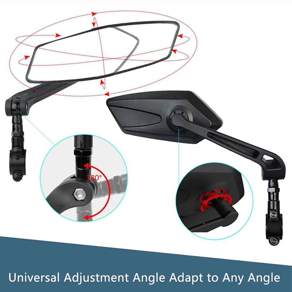Dual Pack Adjustable Bike Mirrors for Enhanced Safety